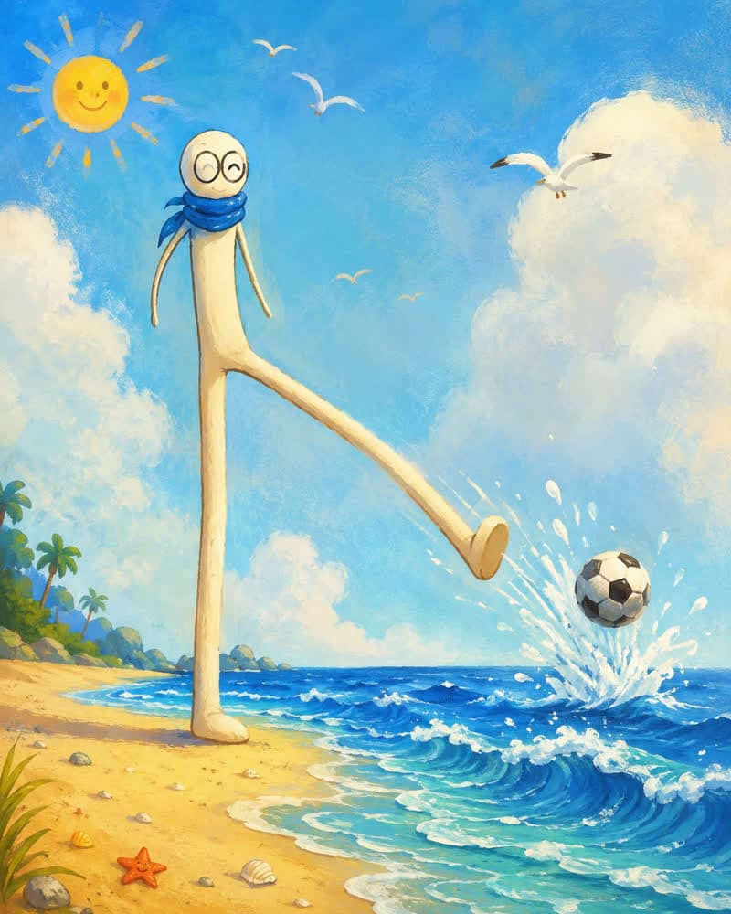 The Blue Adventure — the storybook illustration